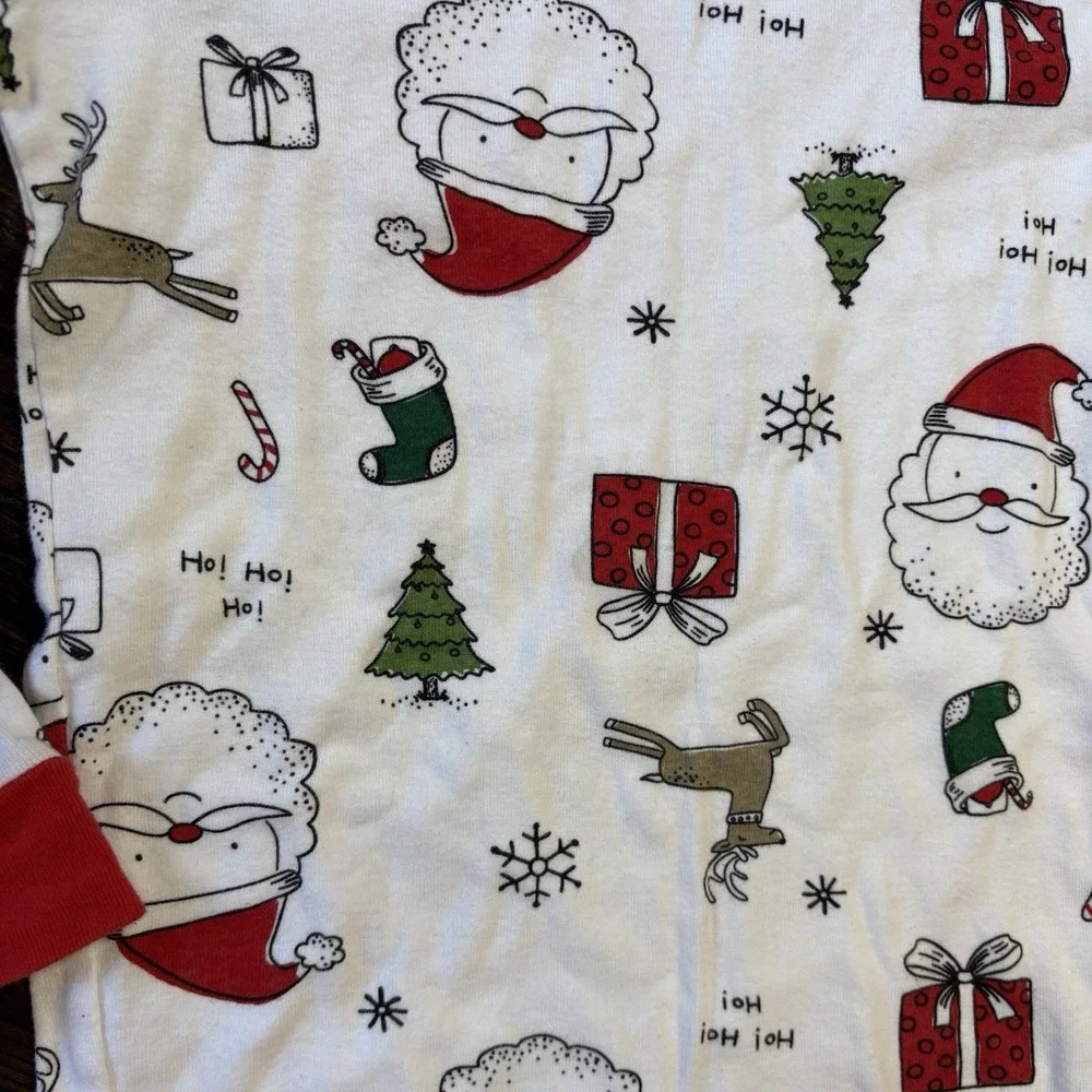 Boys CHRISTMAS PAJAMAS size 12 CARTERS Snug Fit 2PC SLEEPWEAR cute Santa Holiday